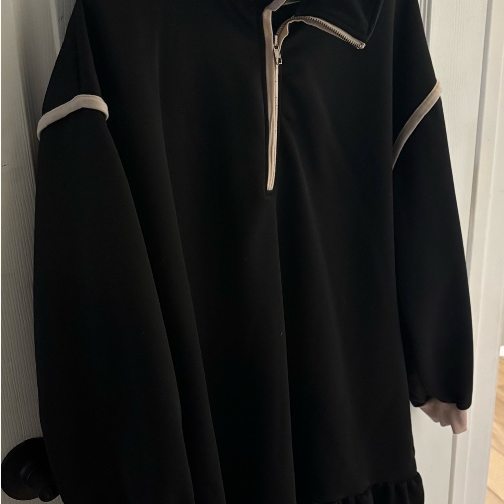 Amazon Black Long Sleeve Dress with Contrast Trim
